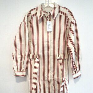 NWT Ted Baker Women's Kaate Midi Shirt Dress With Waist Tie